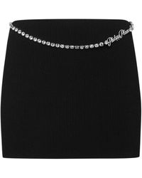 Philipp Plein - Viscose Stretch Mini Skirt Signature - Lyst