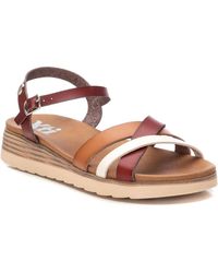 Xti - Low Wedge Strappy Sandals - Lyst