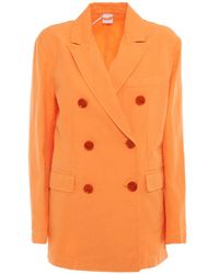 Aspesi - Double-Breasted Blazer With Classic Lapel And Front Pockets - Lyst