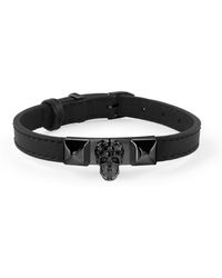 Philipp Plein - Plein Enigma Crystal Calf Leather Bracelet - Lyst