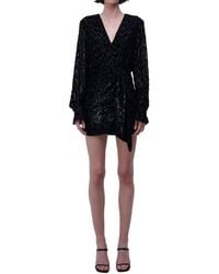 Jonathan Simkhai - Camryn V-Neck Wrap Mini Dress - Lyst