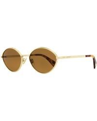 Lanvin - Oval Sunglasses Lnv116s 723 Gold/havana 57mm - Lyst
