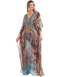 La Moda Clothing - Deja Long Lace Up Kaftan - Lyst