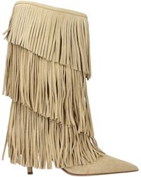 Paris Texas - Suede Boots/Ecru - Lyst