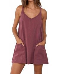 Bucketlist - Washed Sporty Mini Dress With Built - Lyst
