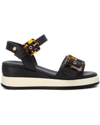 Xti - Carmela Leather Wedeg Sandals By - Lyst