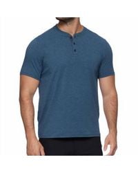 Flag & Anthem - Essential Stretch Comfort Short Sleeve Henley Shirt - Lyst