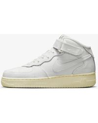 Nike - Air Force 1 '07 Mid Lx Dz4866-121 Leather Sneaker Shoes Ndd973 - Lyst
