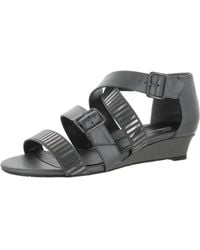 Ros Hommerson - Voluptuous Leather Criss-cross Wedge Sandals - Lyst