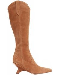Jonathan Simkhai - Shadow Suede Western Boots - Lyst