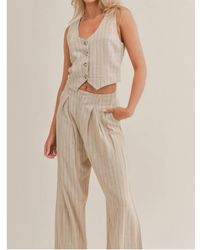 Sage the Label - Forever Muse Pinstripe Vest - Lyst