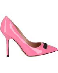 Moschino - Patent Leather Logo Pumps - Lyst