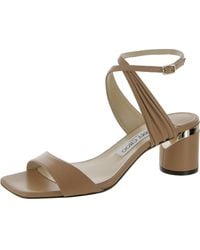 Jimmy Choo - Ankle Strap Open Toe Heels - Lyst