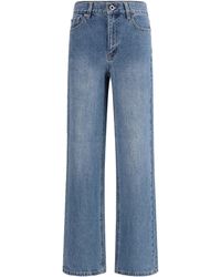 Self-Portrait - Straight-Leg Jeans With Strass Inspired Detailing - Lyst