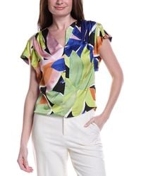 NIC+ZOE - Mega Blooms Flutter Woven Top - Lyst