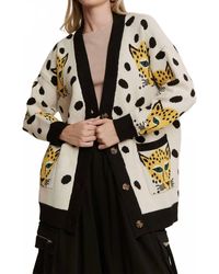 Jade By Jane - Button Down Cheetalicious Cardigan - Lyst