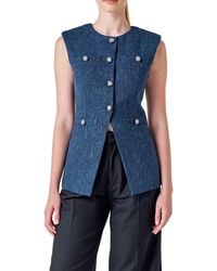 Endless Rose - Textured Longline Vest - Lyst