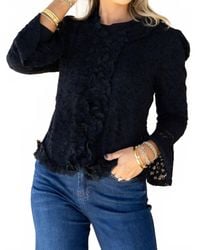 A.Z.I. - Long Sleeve Lace Blouse - Lyst