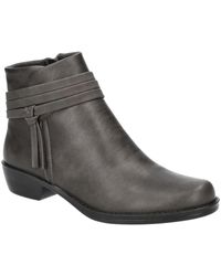Easy Street - Fernanda Faux Leather Block Heel Ankle Boots - Lyst