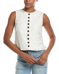 Madewell - Button Front Linen Shell Top - Lyst