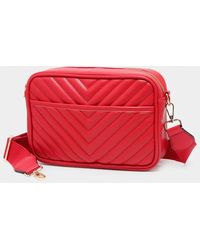 Fashnzfab - Chevron Patterned Rectangle Crossbody Bag - Lyst