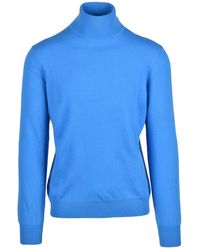 Kangra - Cyclist Light Sweater With Houndstooth Elbow Patches - Lyst