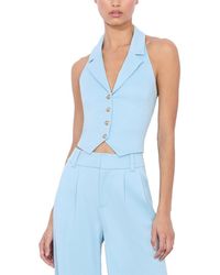 Alice + Olivia - Donna Linen-Blend Vest - Lyst