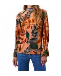 Fdj - Mock Neck Trimmed Top - Lyst