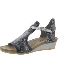 Naot - Fiona Leather Snake Print Slingback Sandals - Lyst