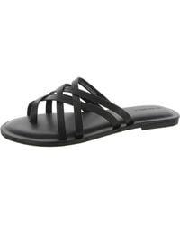 206 Collective - Solo Leather Thong Slide Sandals - Lyst