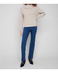 Charlie b - Cowl Neck Diagonal Cable Sweater - Lyst