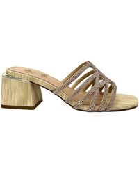 Exe' - Carmen Block Heeled Evening Sandal - Lyst