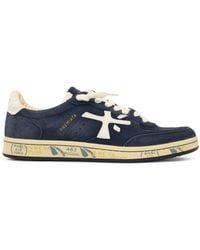 Premiata - Suede Low-Top Sneakers With Smooth Leather Insert - Lyst