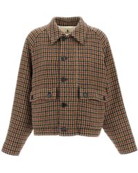 Barena - Aria Multicoloured Check Melton Wool-Blend Jacket - Lyst