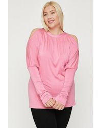 TRUEDAMES - Long Sleeves Solid Top - Lyst