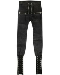 Unravel Project - Leather Lace Up Skinny Pants - Lyst