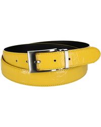 CTM - Leather Croc Print Belt - Lyst