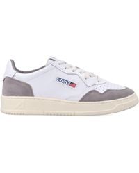 Autry - Low-Top Sneakers With Smooth And Perforated Leather Design - Lyst