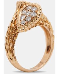 Boucheron - Serpent Boheme Toi Et Moi S Motif Diamond 18k Gold Ring - Lyst