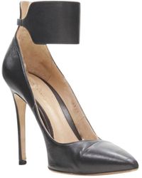 Gianvito Rossi - Leather Thick Ankle Strap Stiletto Pigalle Pump - Lyst