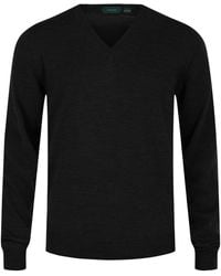 Slowear - Zanone V-Neck Wool Blend Sweater - Lyst