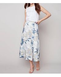 Charlie b - Printed Linen Long Skirt - Lyst