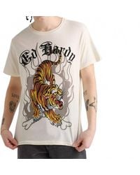 Ed Hardy - Crawling Tiger Rhinestone T-Shirt - Lyst