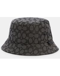 Coach Outlet Synthetic Signature Sherpa Bucket Hat in Black for Men | Lyst