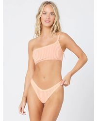 LSPACE - L*Space Foley Bitsy Bottom Peach Striped Stretch Swimwear Jdm1208 - Lyst