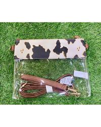 MiMi Wholesale - Game Day Clear Crossbody Bag With Vegan Leather Trim - Lyst