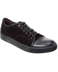 Lanvin - Basket Basse Suede & Leather Sneaker - Lyst
