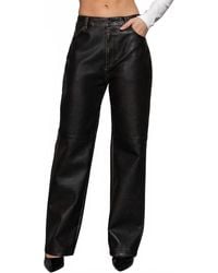 Active Basic - Washed Faux Leather Long Pants - Lyst
