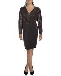 Calvin Klein - Plus Sequined Midi Cocktail And Party Dress - Lyst