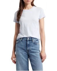 FRAME - Short Sleeve Baby Tee Light Chambray - Lyst